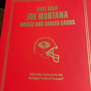 Joe Montana 22kt gold rookie & career cards